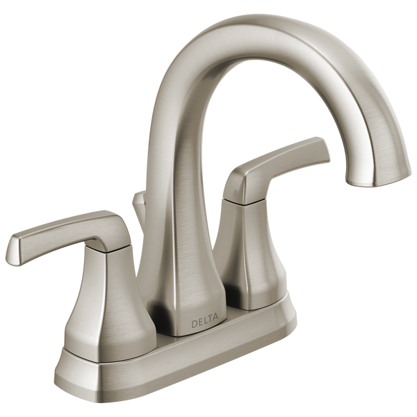 Centerset Single-Handle Bathroom Faucet in SpotShield Brushed Nickel Delta Rila 4 in 